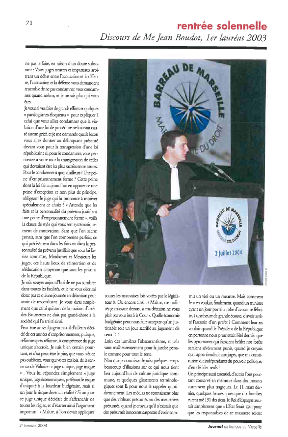 Discours solenelle