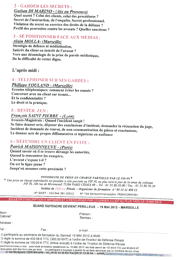 Quand défendre devient périlleux Institut de Défense Pénale