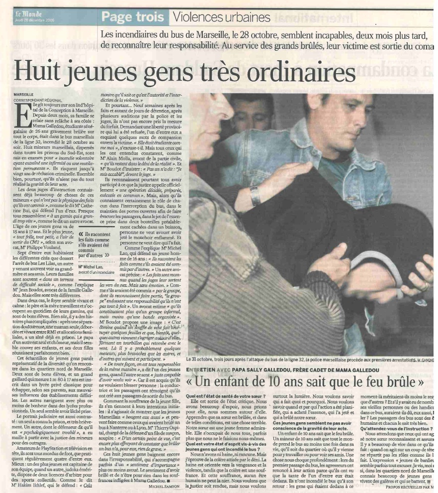 Affaire Galledou le Monde