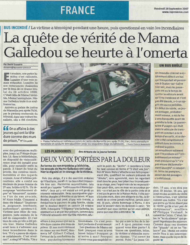 Affaire Galledou La Provence