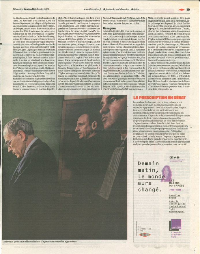 Libération | Article sur l'affaire Barbarin page 2