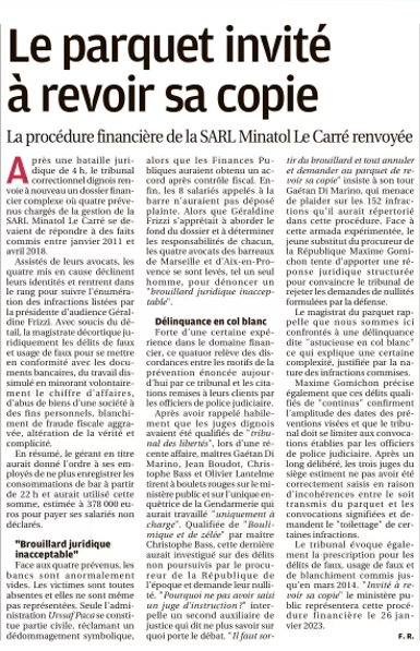 Le parquet invité à revoir sa copie - fraude fiscale