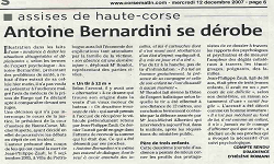 Affaire ZAULI, article Corse Matin